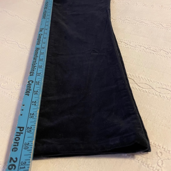 Talbots Pants Size 10  Womens Black Corduroy Stretch High Waist Straight Leg - Picture 12 of 13